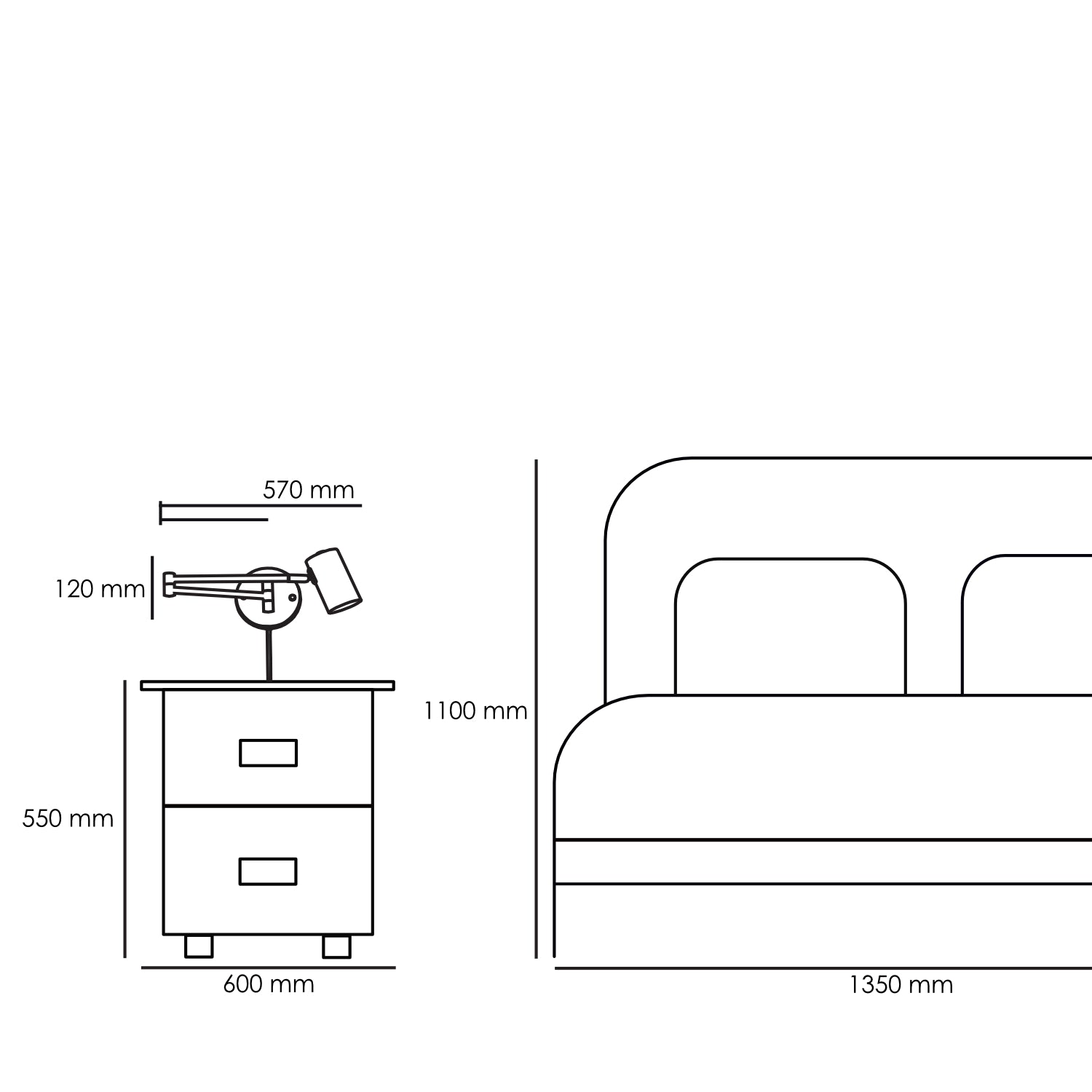 Aplique de pared Ronnie